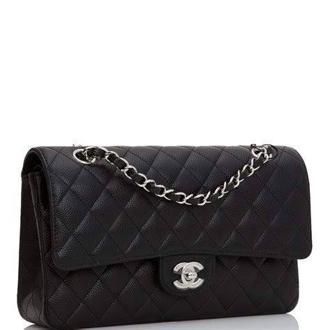 chanel bag silver hardware - black and silver chanel bag.